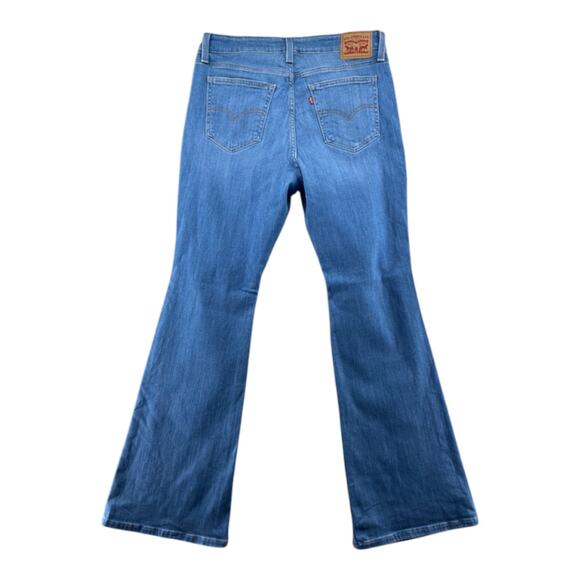 Levi’s 726 High Rise Flare Jeans Women’s Size 32 Distressed Knee Medium Wash - Picture 4 of 5